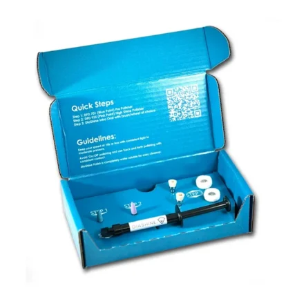 DiaShine Chairside Starter Kit with polishing pastes and brushes for dental restoration finishing